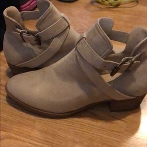 JustFab tan booties